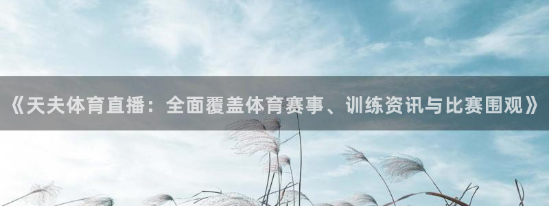 《天夫体育直播：全面覆盖体育赛事、训练资讯与比赛围观》